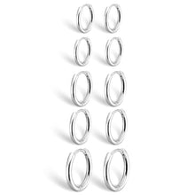 Load image into Gallery viewer, 316L Stainless Steel Hoop Earrings — Hypoallergenic Cartilage Set