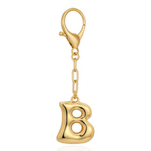 将图片加载到图库查看器，Gold Bubble Initial Keychain For Women