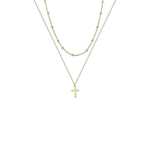 Load image into Gallery viewer, Gold Cross Necklace For Women, Sterling Silver – view 12