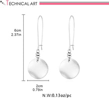 将图片加载到图库查看器，Burnt Gold And Silver Round Disc Dangle Earrings For Women – view 5