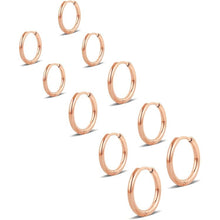 Load image into Gallery viewer, 316L Stainless Steel Hoop Earrings — Hypoallergenic Cartilage Set