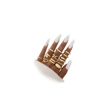 将图片加载到图库查看器，25 Pcs Gold Stackable Ring Set for Women, Chunky Knuckle Finger Midi Rings, Silver Simple Stacking Cute Rings Pack Trendy Stuff Jewelry Gift