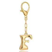 将图片加载到图库查看器，Gold Bubble Initial Keychain For Women