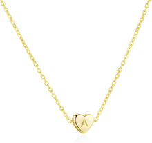 Load image into Gallery viewer, Heart Initial Necklace — A–Z, 14K Gold Plated