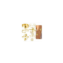 将图片加载到图库查看器，Boho Gold Arm Cuffs — 6 Piece Set, Adjustable Armlets