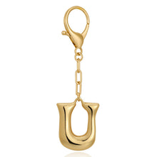 将图片加载到图库查看器，Gold Bubble Initial Keychain For Women