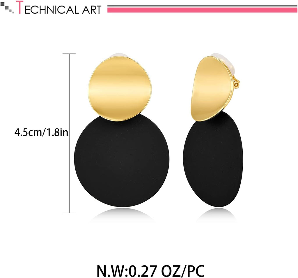 Gold Clip On Earrings For Women