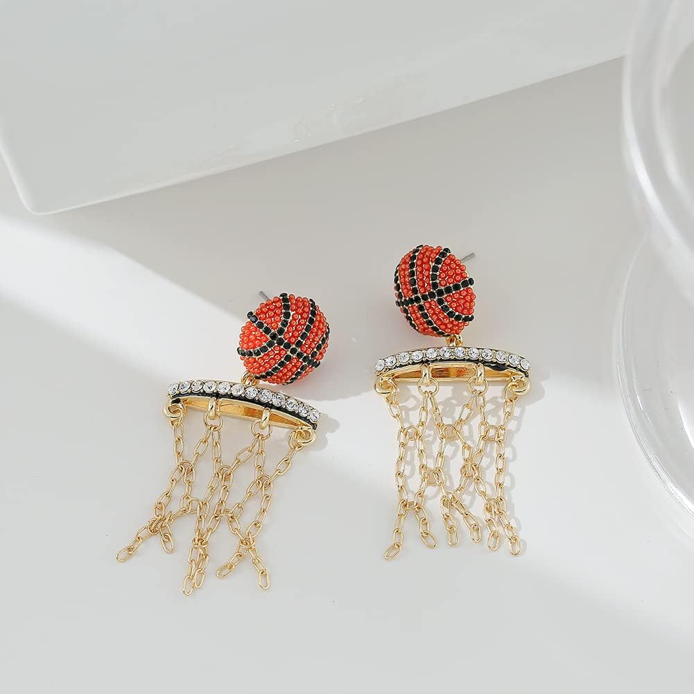 Football Basketball Baseball Dangle Earrings For Women – view 4