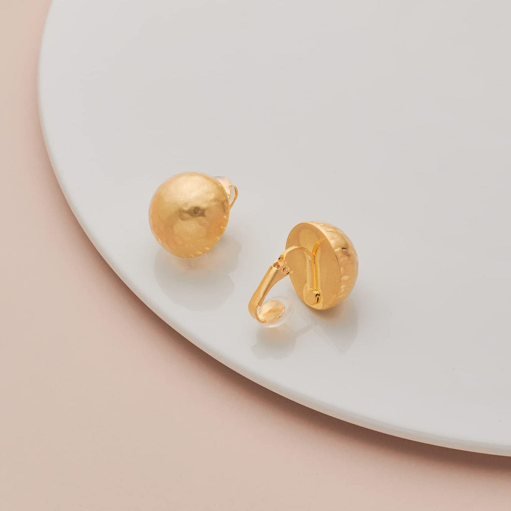 Burnt Gold Clip On Earrings – view 4