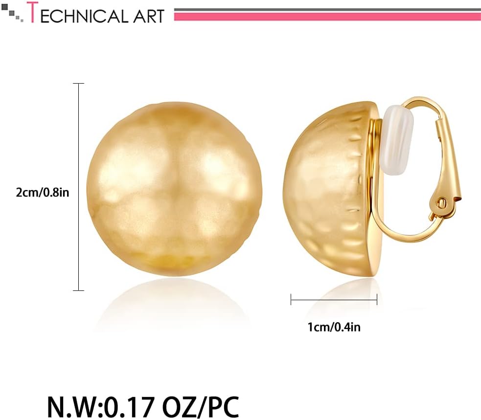Burnt Gold Clip On Earrings – view 6