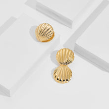 Load image into Gallery viewer, Gold Seashell Earrings And Shell Stud For Women – view 5