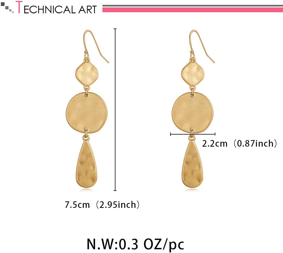 Burnt Gold Boho Earrings For Women – view 6