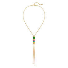 Load image into Gallery viewer, Lariat Y Necklace for Women Long Gold Plated Cord Pendant – view 7
