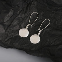 将图片加载到图库查看器，Burnt Gold And Silver Round Disc Dangle Earrings For Women – view 4
