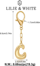 将图片加载到图库查看器，Gold Bubble Initial Keychain For Women