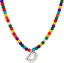 Load image into Gallery viewer, Bubble D Initial Silver Necklaces for Women Trendy