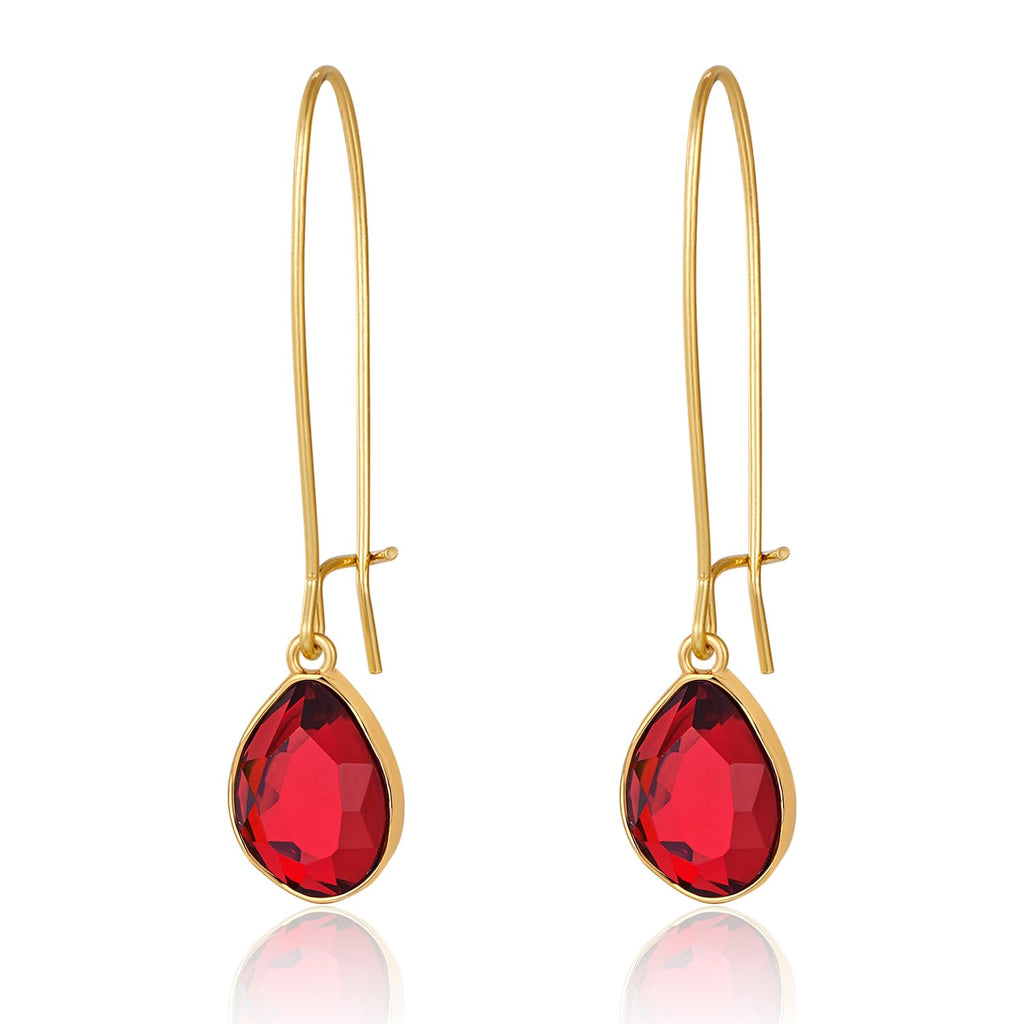 Gold Teardrop Dangle Earrings For Women, Hypoallergenic