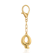 将图片加载到图库查看器，Gold Bubble Initial Keychain For Women