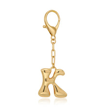 将图片加载到图库查看器，Gold Bubble Initial Keychain For Women