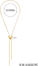 将图片加载到图库查看器，Gold Long Y‑Lariat Necklace Women Dainty Drop Jewelry – view 6