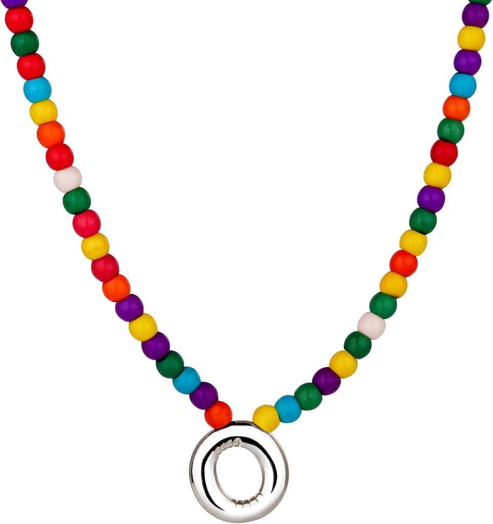 Bubble O Initial Silver Necklaces for Women Trendy