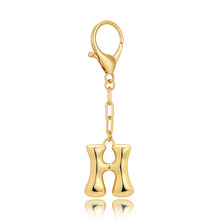 将图片加载到图库查看器，Gold Bubble Initial Keychain For Women