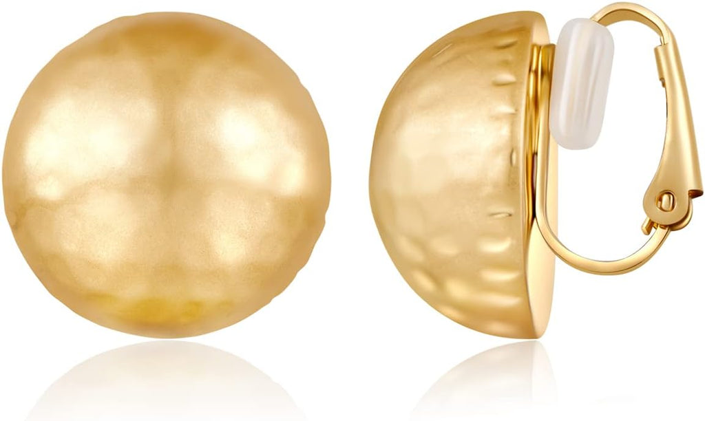 Burnt Gold Clip On Earrings