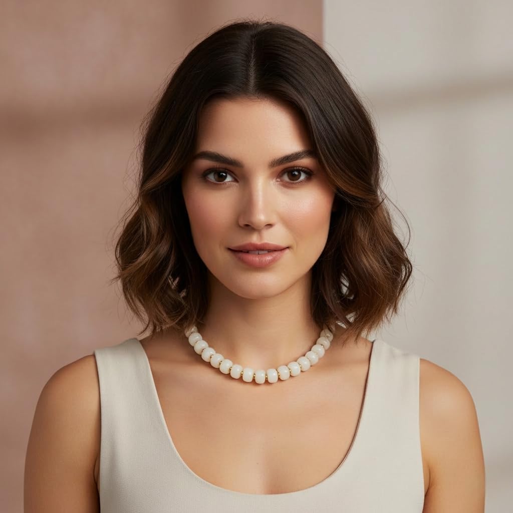 Resin Chunky Beaded Necklace for Women – view 2