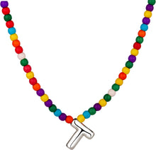Load image into Gallery viewer, Bubble T Initial Silver Necklaces for Women Trendy