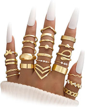 Load image into Gallery viewer, 30pcs+25pcs Gold Knuckle Rings – alternate view