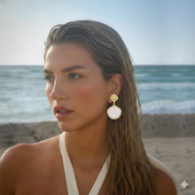 Load image into Gallery viewer, Gold Shell Fish Earrings For Women Chic Summer Beach Seashell – alternate view