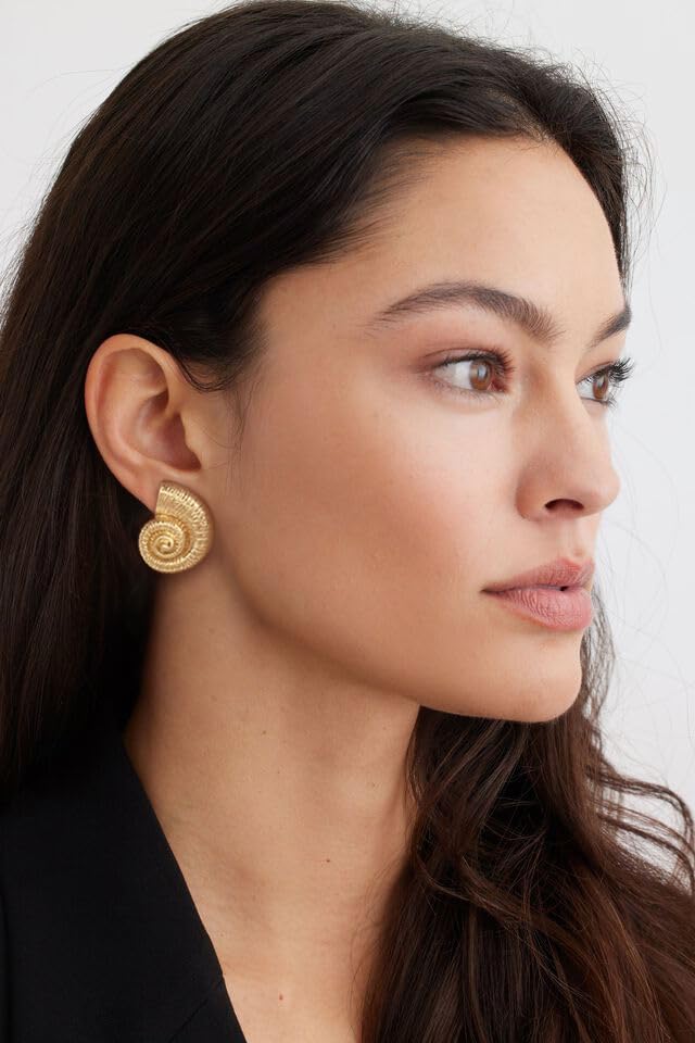 Conch Earrings And Shell Earrings With Pearl – view 4