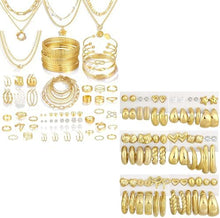 Load image into Gallery viewer, 114-Piece Gold Jewelry Set — Necklaces, Bracelets &amp; More