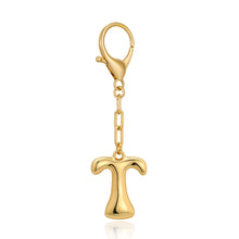 将图片加载到图库查看器，Gold Bubble Initial Keychain For Women