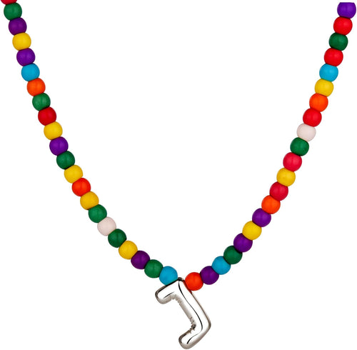 Bubble J Initial Silver Necklaces for Women Trendy