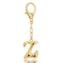 将图片加载到图库查看器，Gold Bubble Initial Keychain For Women