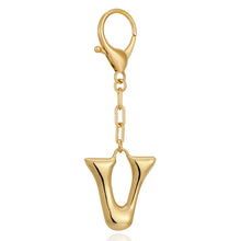 将图片加载到图库查看器，Gold Bubble Initial Keychain For Women