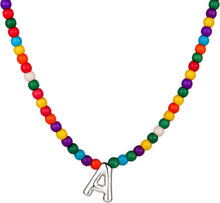 Load image into Gallery viewer, Bubble A Initial Silver Necklaces for Women Trendy