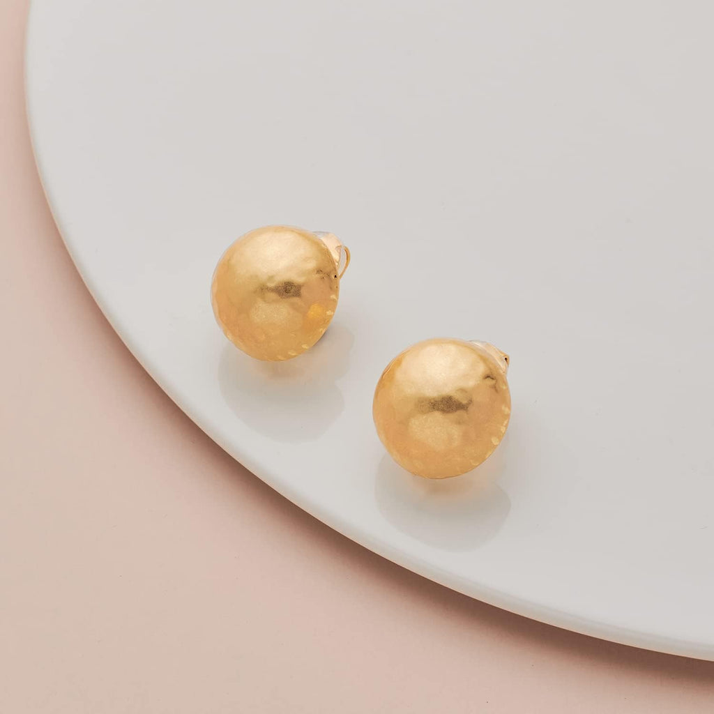 Burnt Gold Clip On Earrings – view 5
