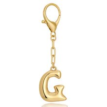 将图片加载到图库查看器，Gold Bubble Initial Keychain For Women