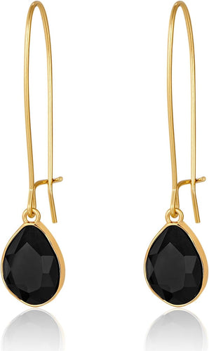Gold Teardrop Dangle Earrings For Women, Hypoallergenic