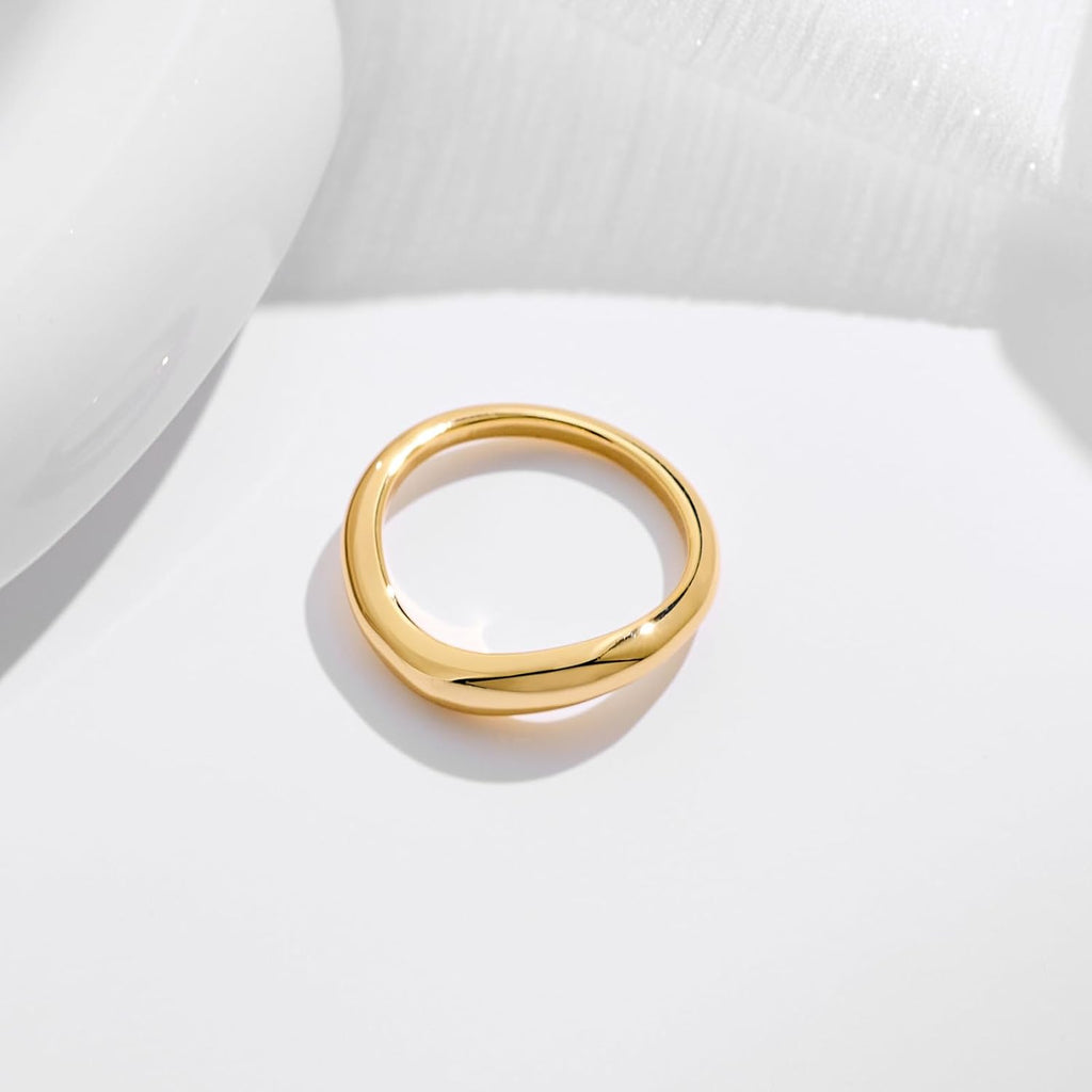 Wave Gold Rings For Women – view 5