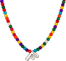 Load image into Gallery viewer, Bubble F Initial Silver Necklaces for Women Trendy – alternate view