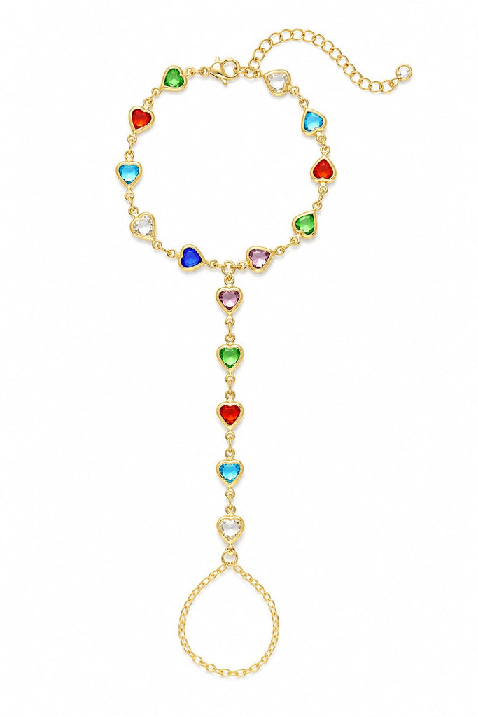 Gold Hand Chain Bracelets — 3 Pieces, 14K Plated Set
