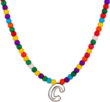 Load image into Gallery viewer, Bubble C Initial Silver Necklaces for Women Trendy
