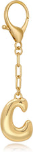 将图片加载到图库查看器，Gold Bubble Initial Keychain For Women