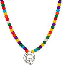 将图片加载到图库查看器，Bubble Q Initial Silver Necklaces for Women Trendy