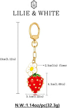 Load image into Gallery viewer, Strawberry Gold Bag Charm Keychain For Women – view 6