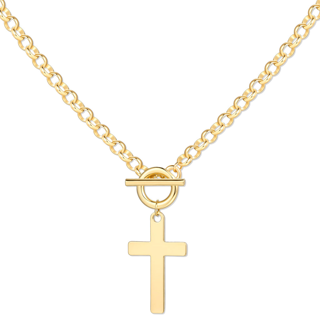 Chunky Pearl Layered Necklace — 14K Gold Plated Toggle