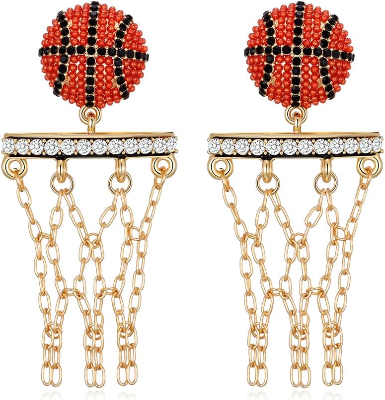 Football Basketball Baseball Dangle Earrings For Women